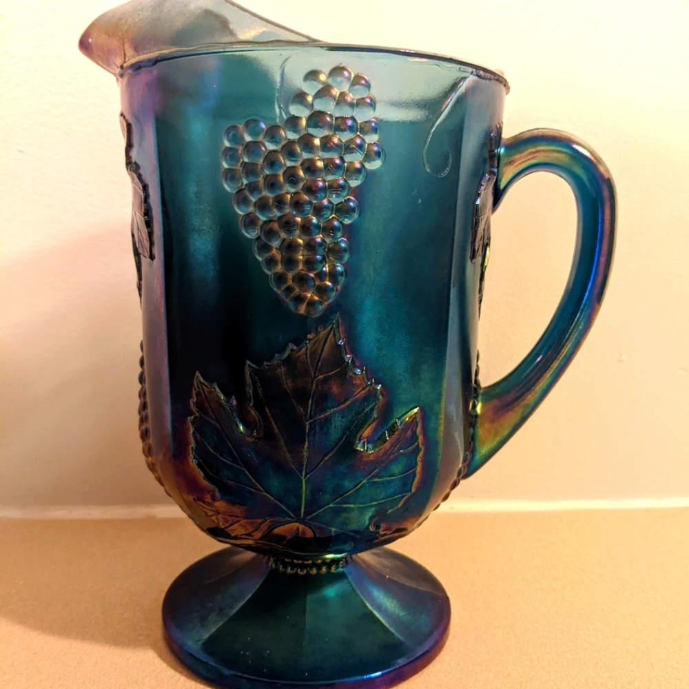 Vintage Blue Indiana Glass Pitcher